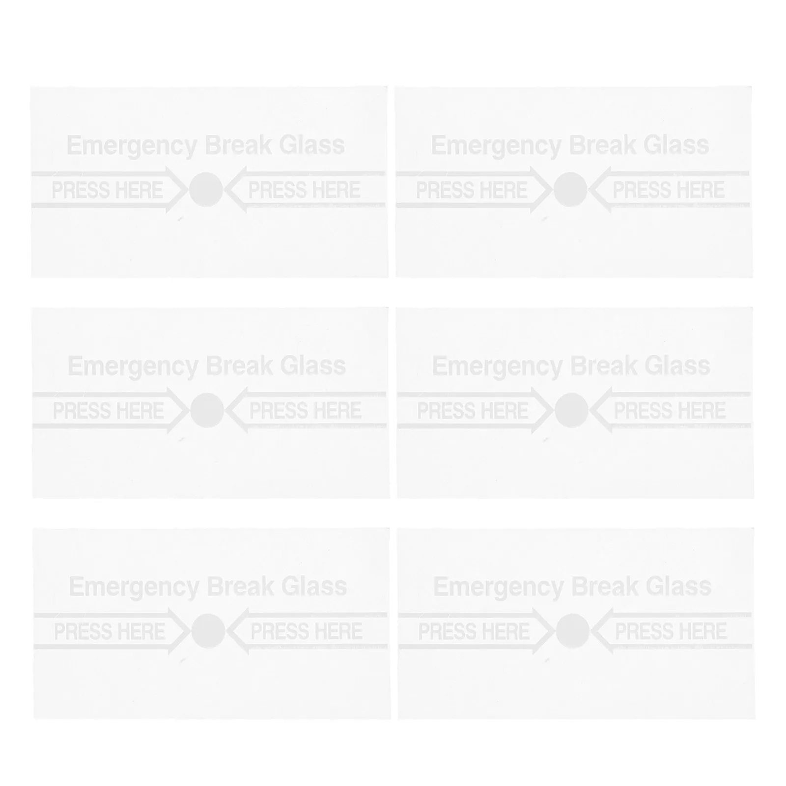 

6Pcs Fire Alarm Break Glass Cover Clear Heat Resistant Tamper Proof Emergency Call Point Replacement Glass Panel