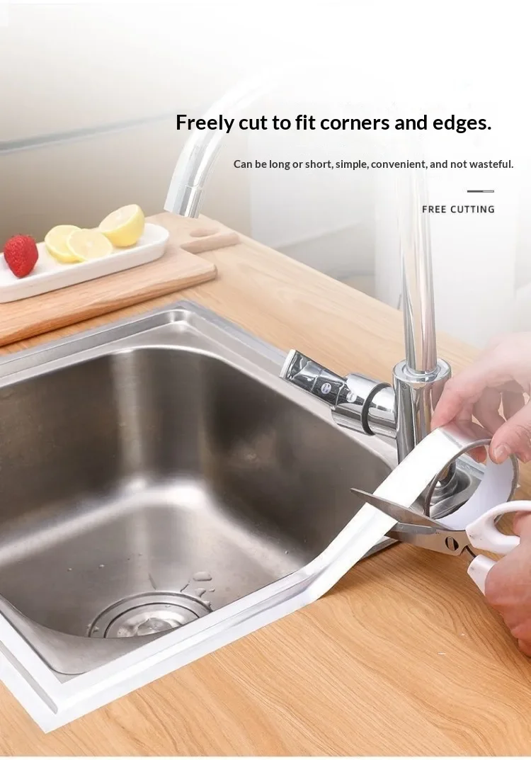 3/5 cm breites Küchen-Aluminiumfolienband, 5–20 m, wasserdicht, hitzebeständig, robustes, selbstklebendes Dichtungsband für die Reparatur von Herdspalten – Detail 8
