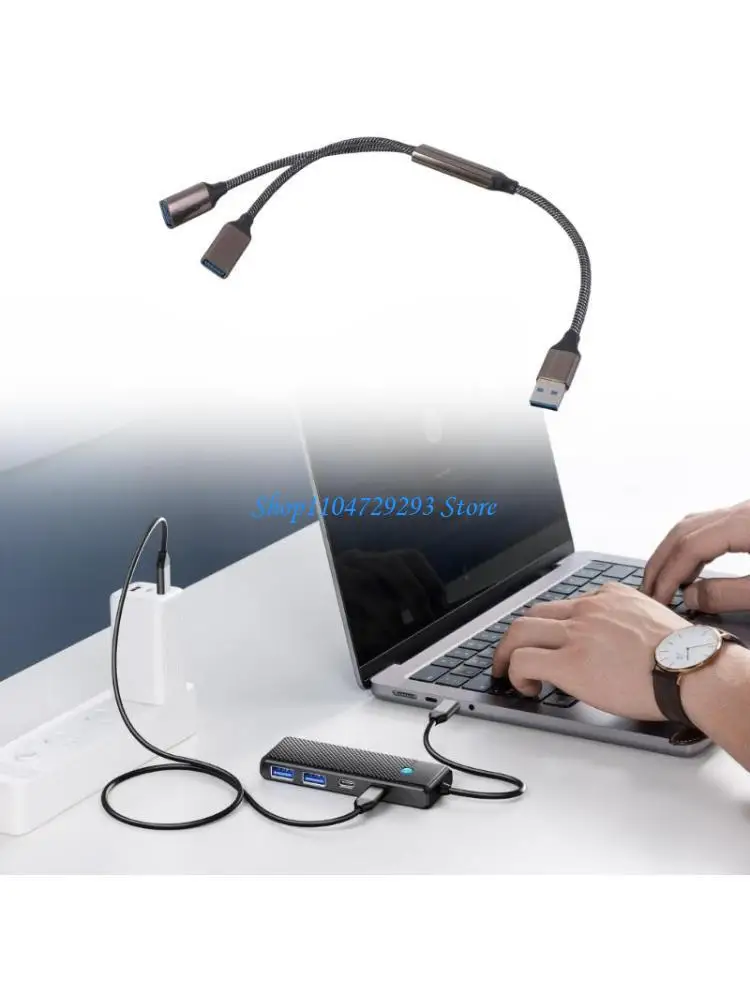 

Y2GD USB3.0 Двойной разветвительный кабель «мама» Передача данных 5 Гбит/с улучшает соединение и быструю зарядку на ноутбуках