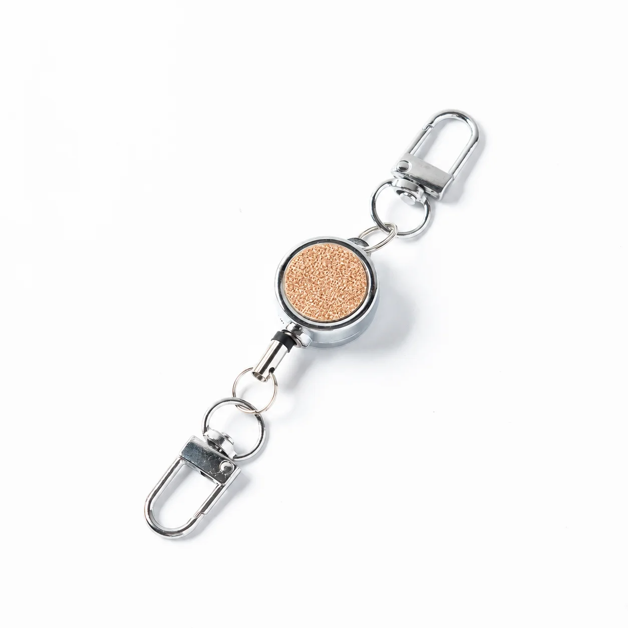 Id Badge Reel Stable Anti Lost Keychain Fabric Textured Keychain Retractable Access Card Keychain For Canteen Card Keys Bus Card