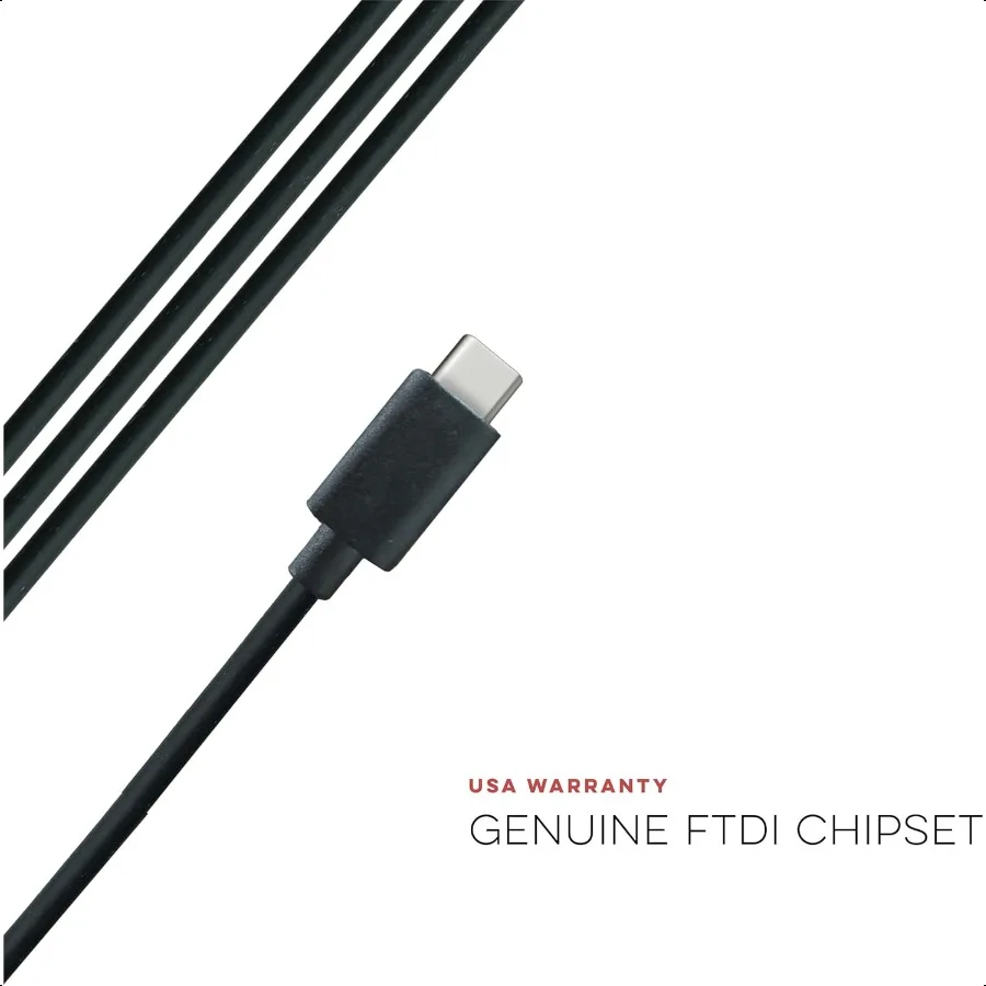 كابل برمجة PC03 USBC شرائح FTDI لأجهزة الراديو Baofeng وKenwood K1 2 Pin TwoWay المتوافقة مع Windows وLinux Easy