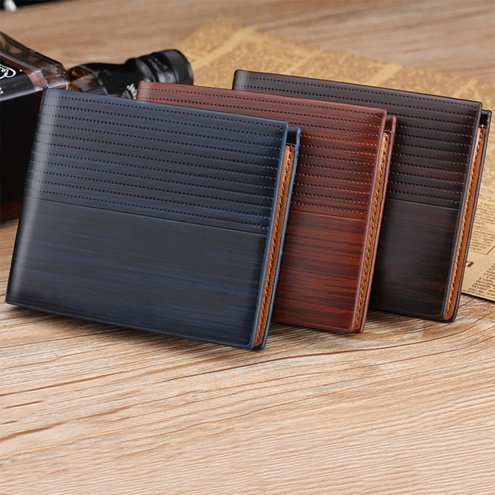 

1Pcs Men Multi-Card Position PU Wallet Vintage Short Style Casual Business Card Cash Holder Fashion Brown