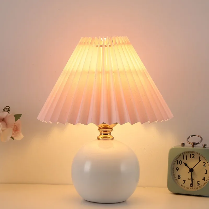 Table Lamps  Bedroom Bedside Lamp Nordic Ins Wind Lamp Ceramic Night Light Table Lamps for Bedroom