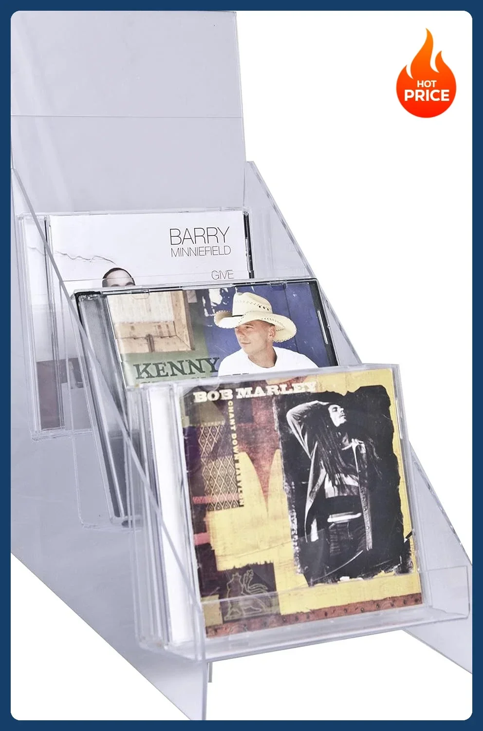 

Новинка! Clear-Ad - CDH-03 - Вертикальная пластиковая настольная подставка для CD-дисков - Настольный акриловый трехъярусный держатель для компакт-дисков