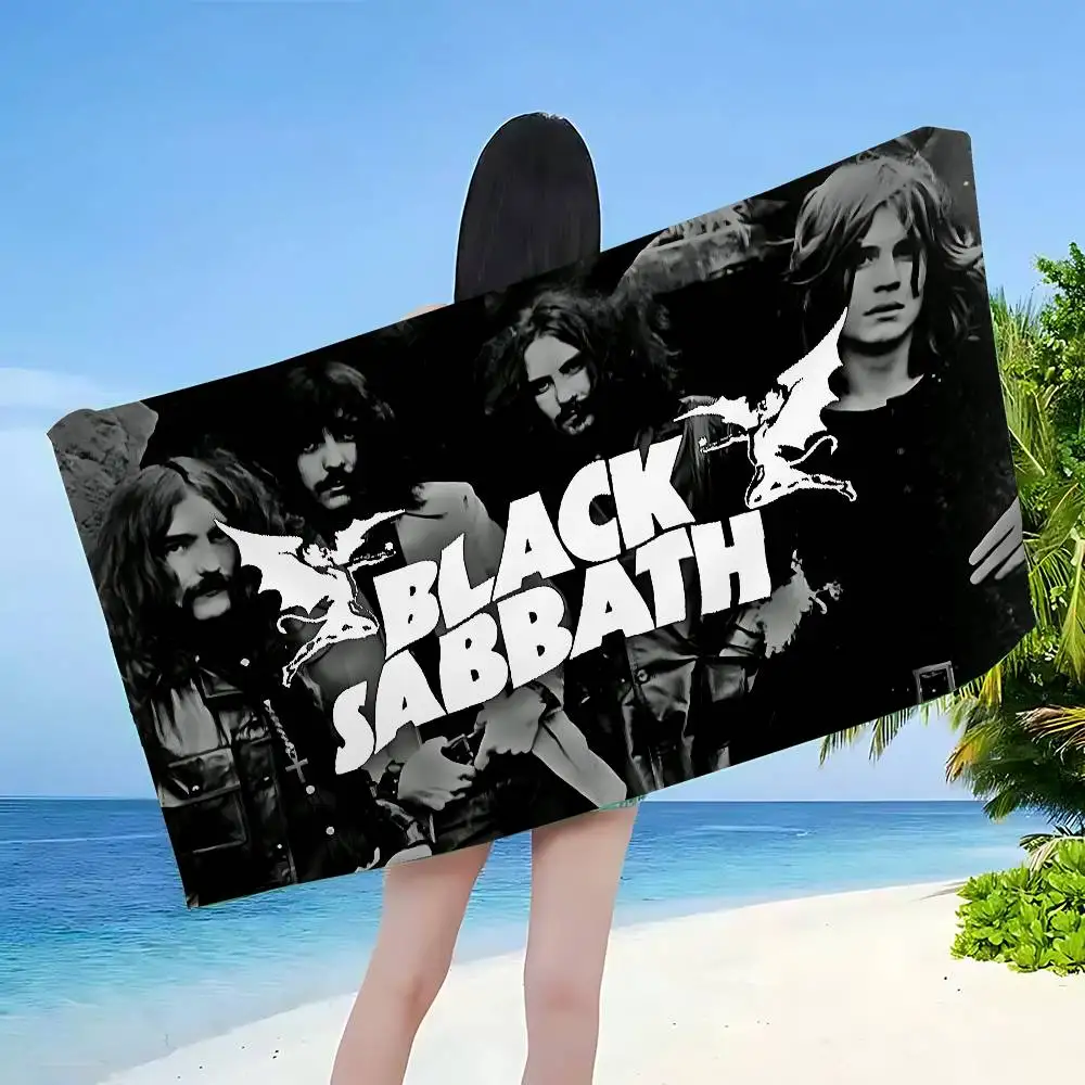 Heavy Metal Band B-Black Sabbath Bath Towel Microfiber Soft Water Absorbing Breathable For Girl Kids Cartoon Beach Towel