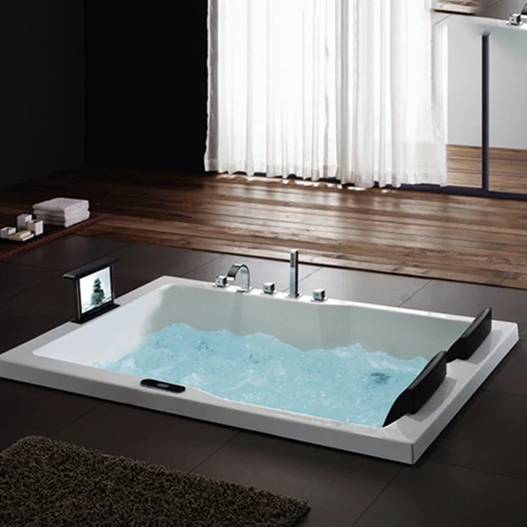 &c Wholesale White Acrylic Air Bath Modern Design Massage Tub Underground Overflow Apron for Hotels Installation