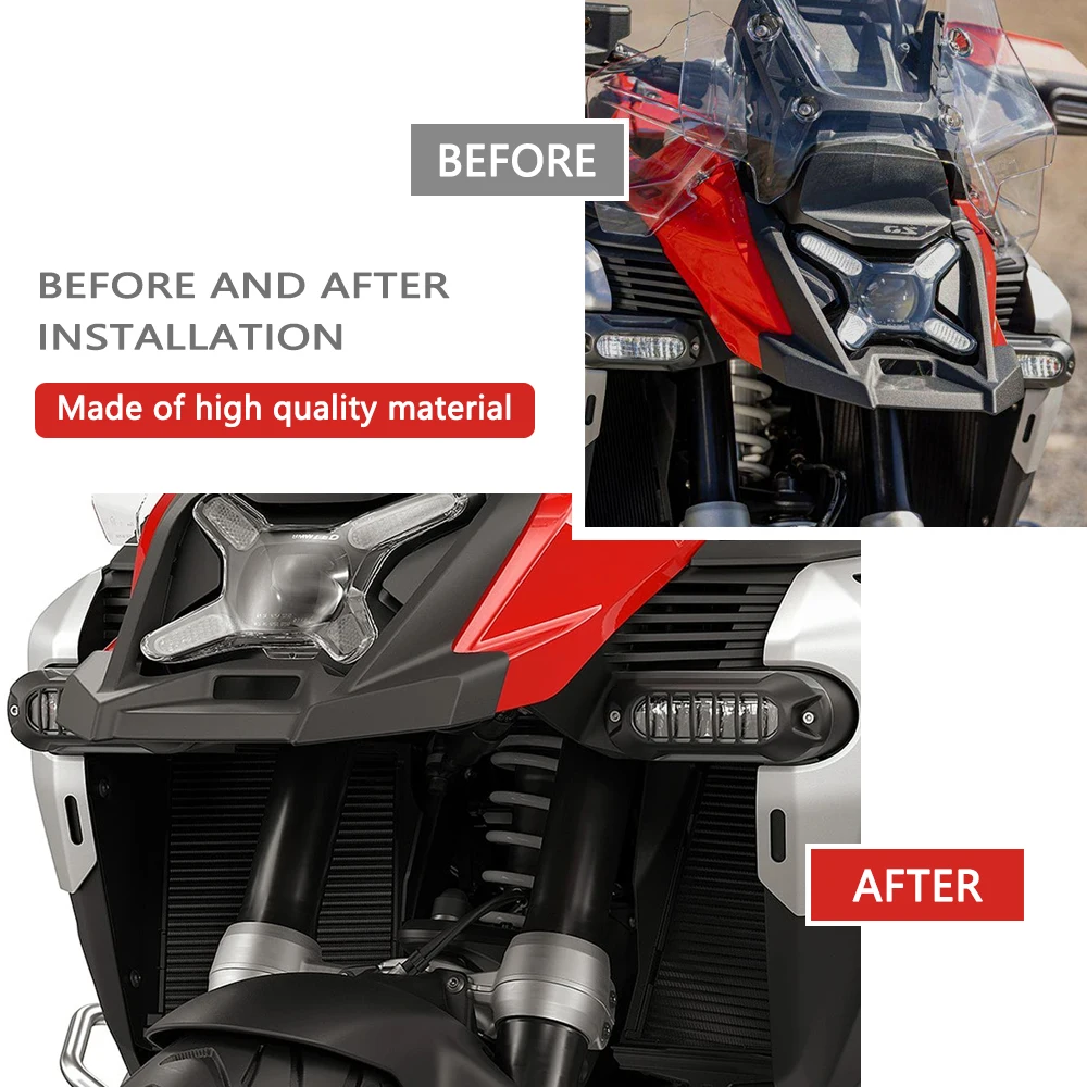 For R1300GS ADV R 1300 GS Adventure 2024 2025 Turn Signal Protector Grille Mesh LED Auxiliary Light Cover Motorcycle Accessories