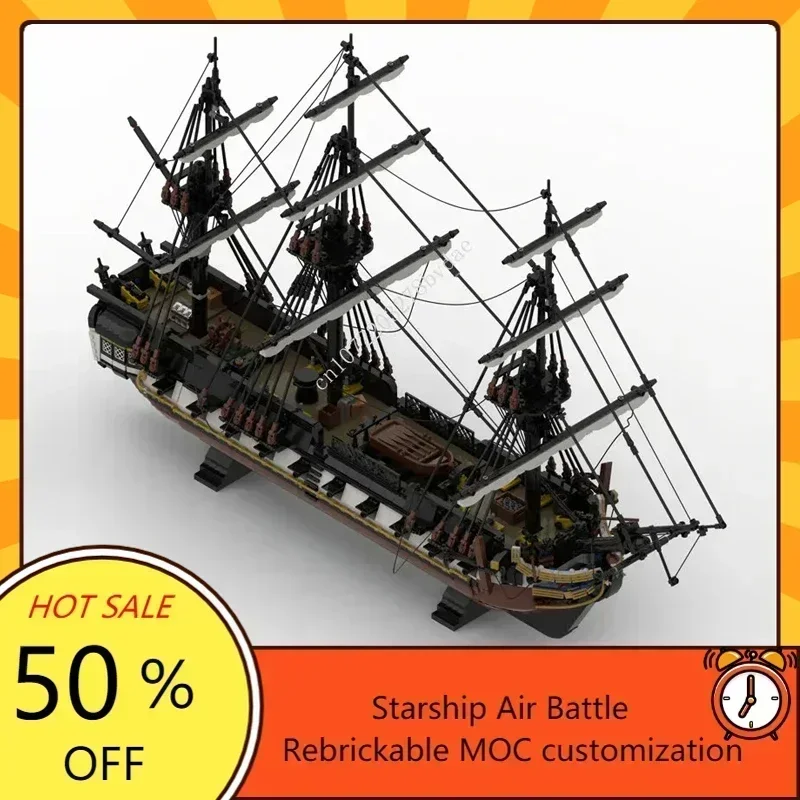 Custom 5434PCS American Corvette Warship Model Kit DIY Technical Assembly Educational Creative Puzzle Toy for Xmas Gift