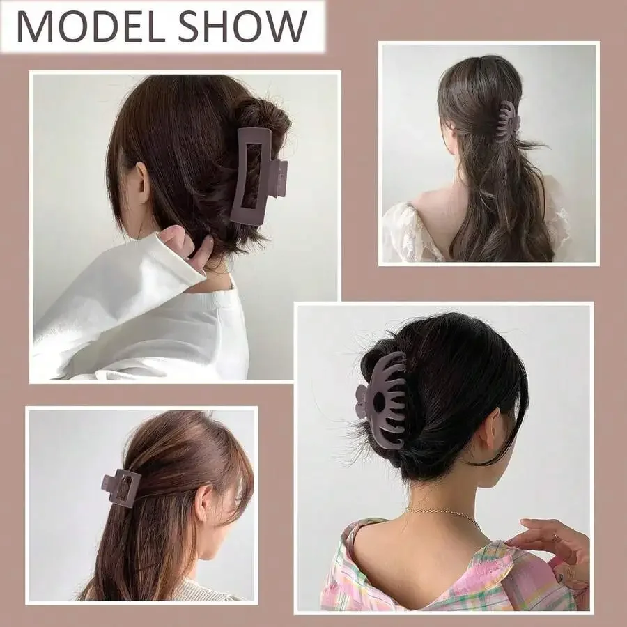 

Hair Claw Clip For Women, Large Square And Wavy Design Hair Accessories, Stylish Hairpin For Bun Ponytail