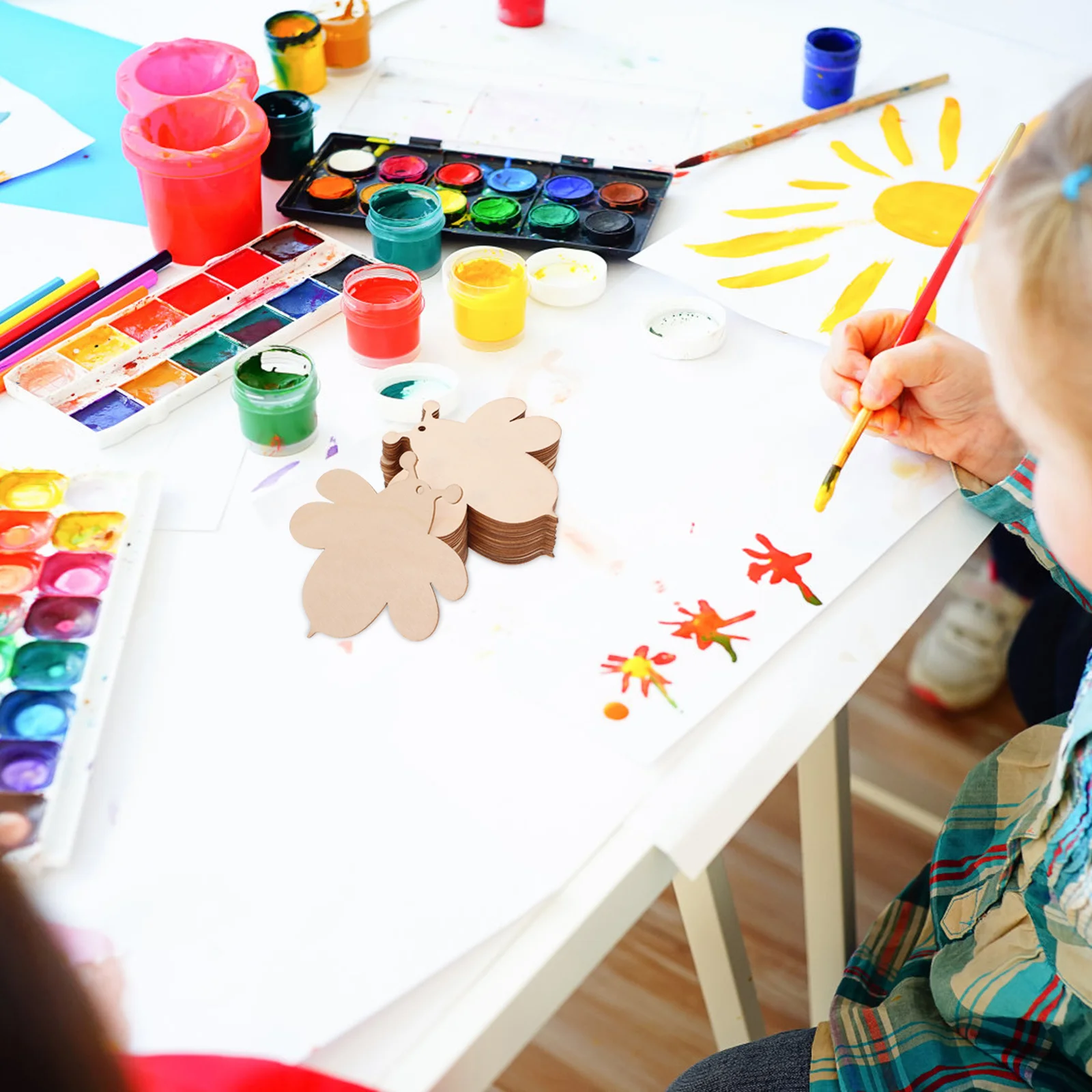 

1 Set Bee Shaped Wood Cutouts Unfinished Natural Wooden Slices For Diy Crafts Painting Decorating Projects Craft Wood Board