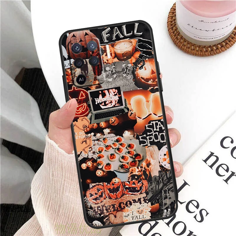 ハロウィン風スマホケース Oppo A78 A54 A74 A94 A17 A57 A77 A76 A16 A96 A18 A60 A80 A40 A38 A58 A98 A15 A5 Pro対応