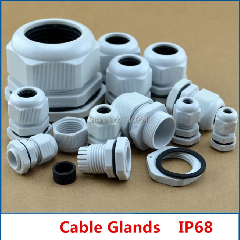 300 Pcs/lot 3-6.5mm Gland Waterproof Pg7 IP68 Waterproof Cable Connector Nylon Plastic Wire Glands