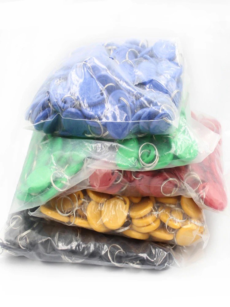 50pcs À Prova D' Água 125KHz RFID Tag Proximidade RFID Card Keyfob Key Fob Access Control Smart Card Cor ID Keychain