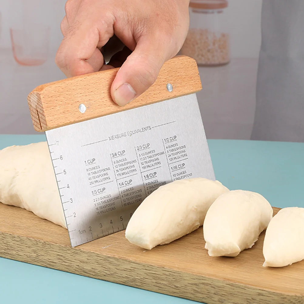 

2pcs Stainless Steel Dough Cutter Pastry Chopper Bench Scraper With Scale For Baking Kitchen Cake Bread Tool Dough Scraper