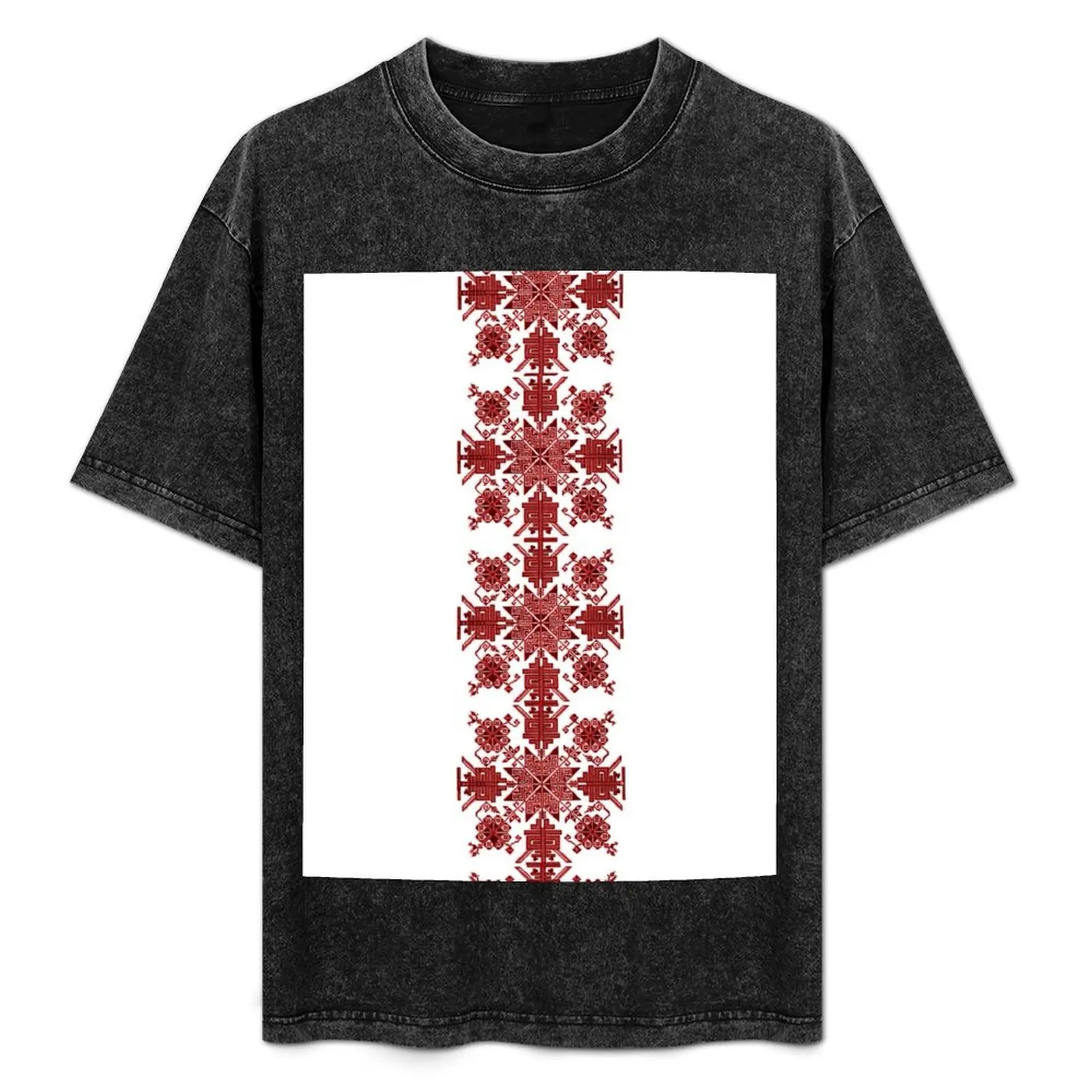 Vyshyvanka Cross-stitched Design T-Shirt quick drying sweat mens clothes