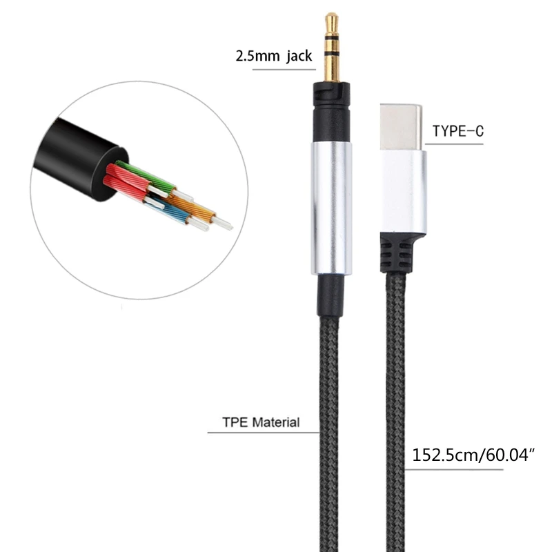 Cavo ricambio adattatore per cuffie da tipo 2,5 mm per 2.0