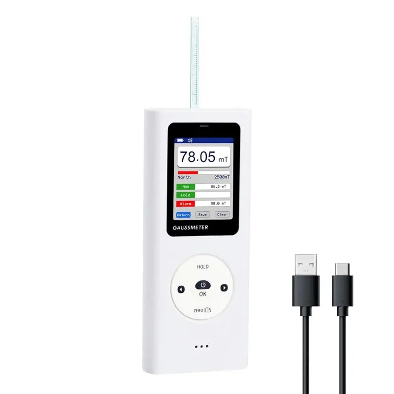 LLCS-0-25000 Gs(0-2500 MT) Magnetic Field Tester With Range Data Storage For Industrial Equipment, Motors And Magnet Evaluation