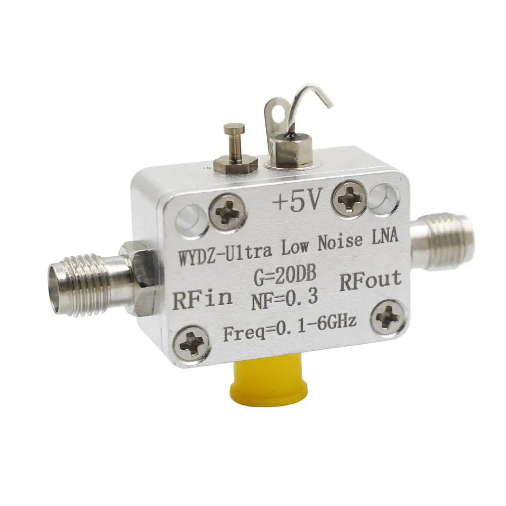 100M-6GHZ 20DB Ultra Low Noise LNA Amplifier NF=0.3 RF Drive Signal Receiver RF POWER Amplifier FM Radio VHF UHF 915MHZ 5.8Ghz
