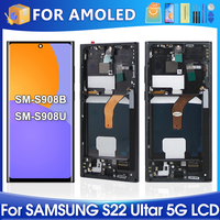 S22 Ultra For Samsung For AMOLED S908 S908B S908U S908W S908E LCD Display Touch Screen Digitizer Assembly Replacement