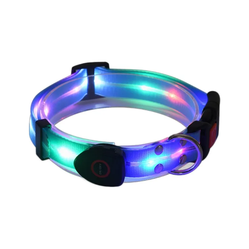 Led Dog Collar Led Light Usb Rechargeable Led Dog Leash Luxury Designer Led Luminous Dog Collar And Leash Set Led Glowing Safe