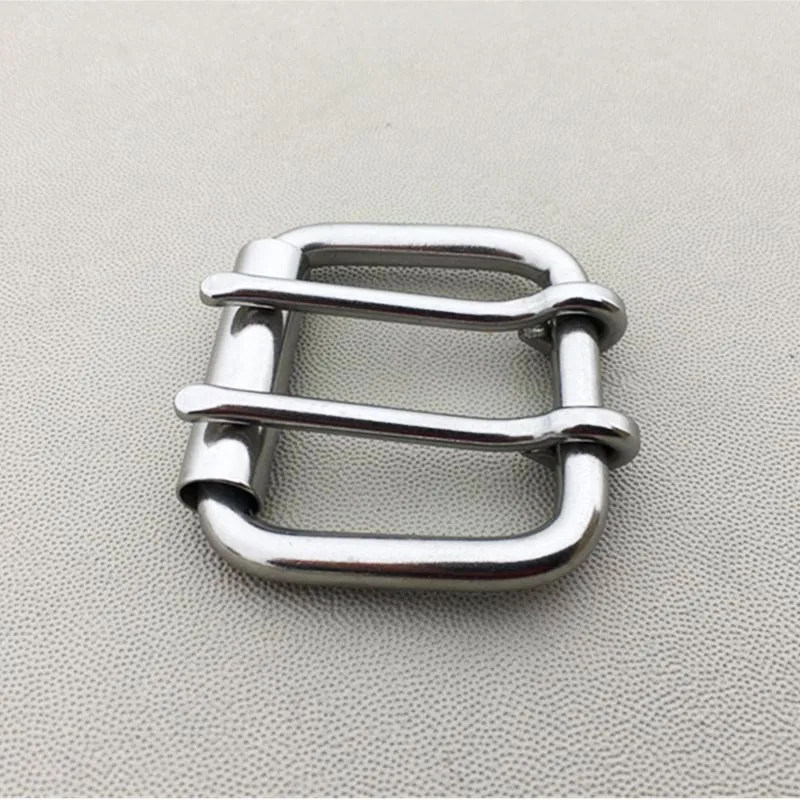 

Large Stainless steel Roller Buckle double pin belt buckle for Fitness Belt seat belt Leather Craft bag accessories