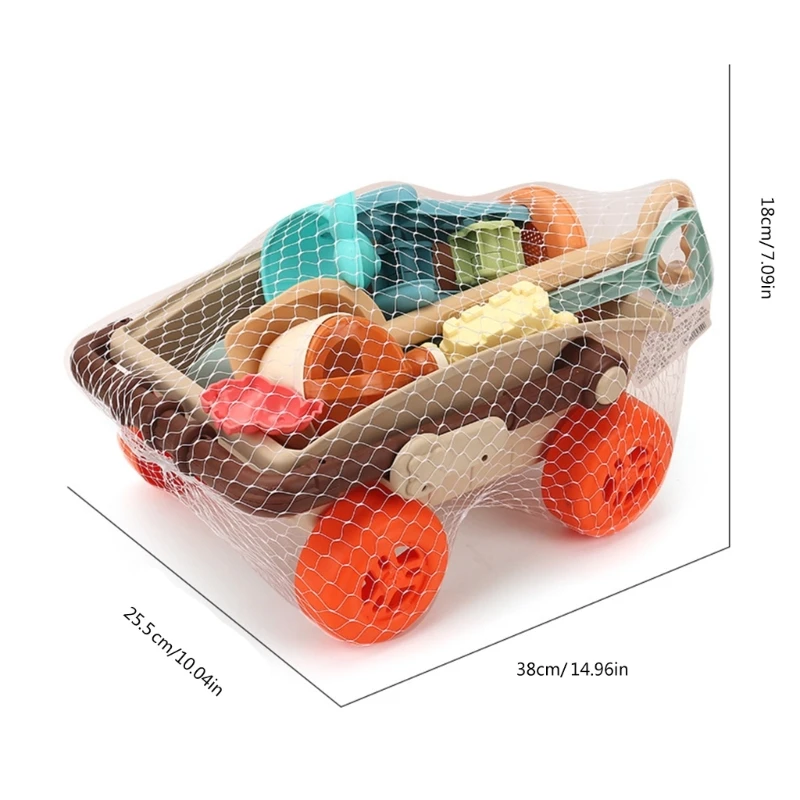 Strandspiel-Set für Kleinkinder, Sandburgen, Spielset, Sandform, Warenkorb, Spielzeug für Kinder, Sommergeschenk, Sandgebäude, Kinder-Wasserspielzeug, 22 Stück