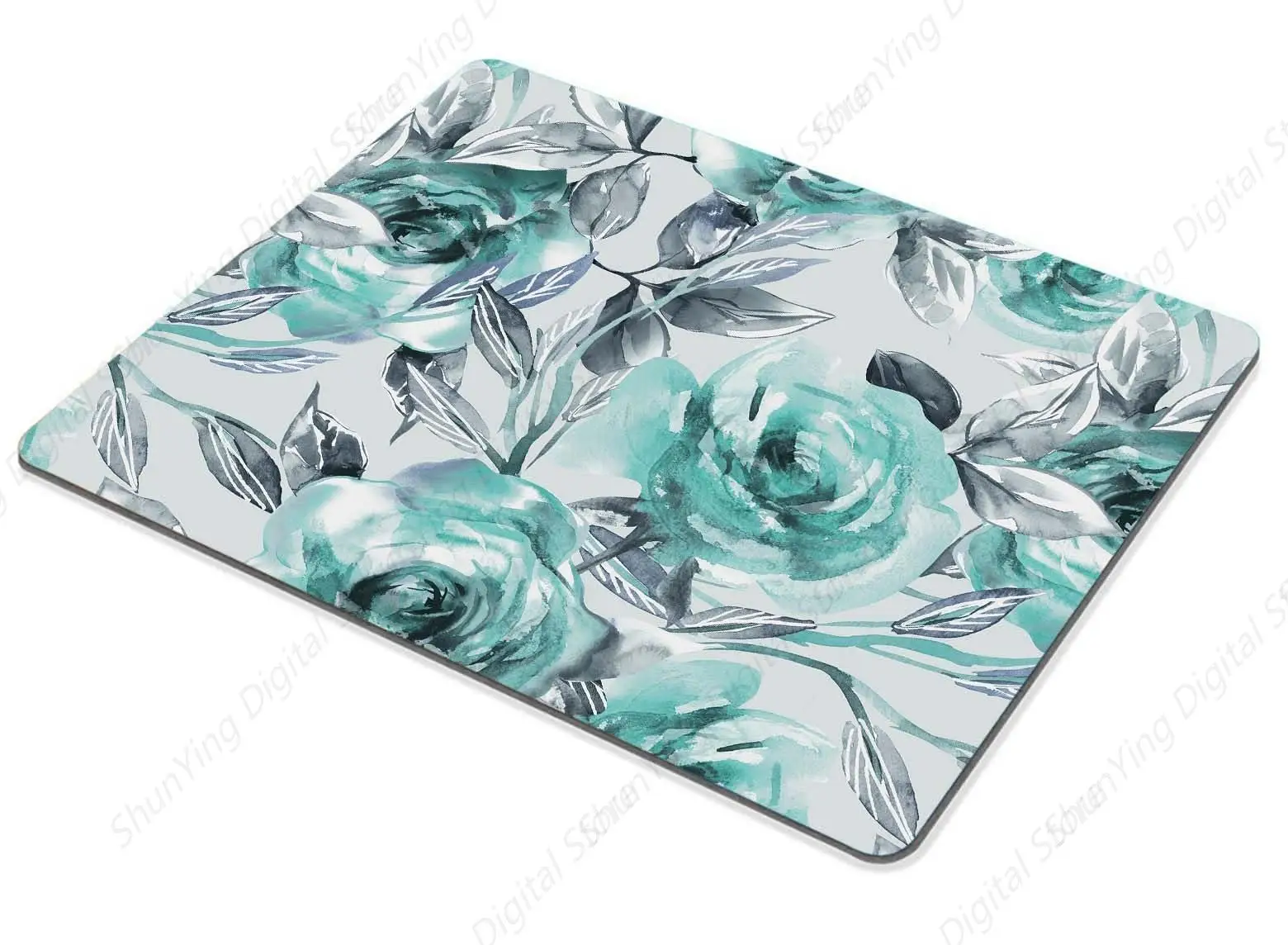 Watercolor Rose Mouse Pad Anti Slip Rubber Computer Gaming Mouse Pad Laptop Office Durable 25*30cm