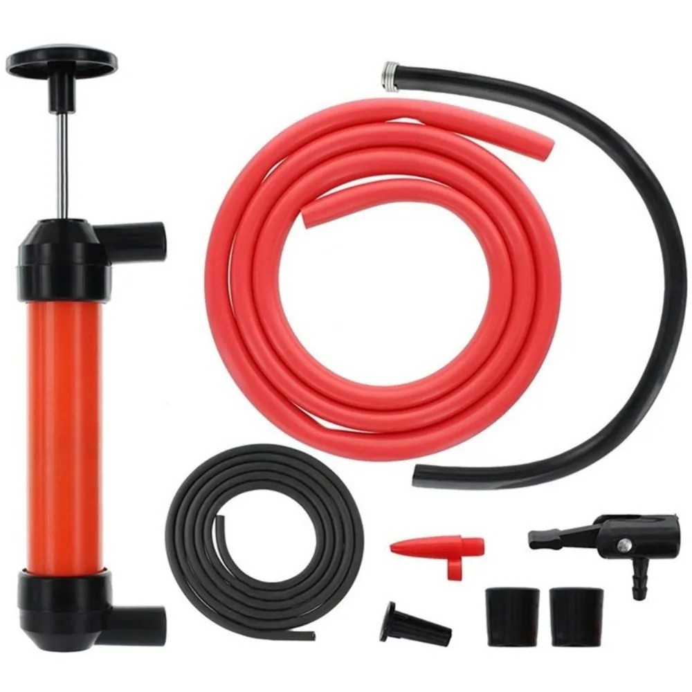 PVC Tube Manual Fuel Pump Self Priming with Clamp Fuel Tank Suction Pump Air Pump Design Gas Siphon Hose Pump Car Fuel Transfer