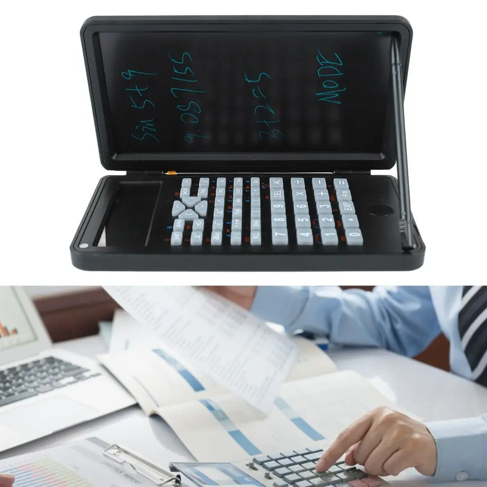 12 Digit Scientific Calculators LCD Notepad Writing Pad Function Calculator Stylus Accounting Math Calculator Student Stationery
