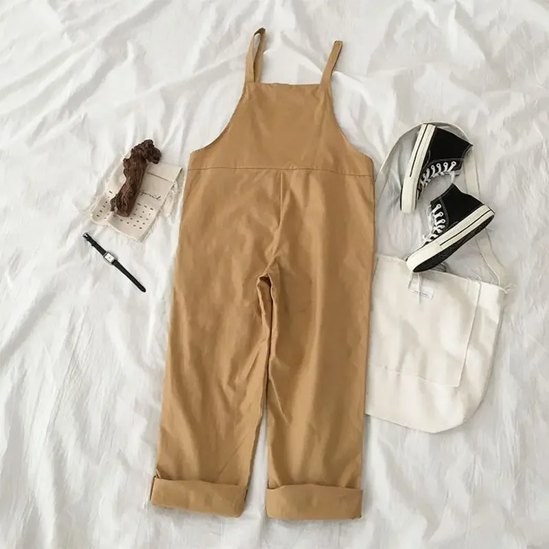 Mode Dames Jumpsuits Lente Elegante Band Knoop Enkellange Effen Rompers Vrouw Bf Casual Losse Wijde Pijpen Jumpsuit Y 2K