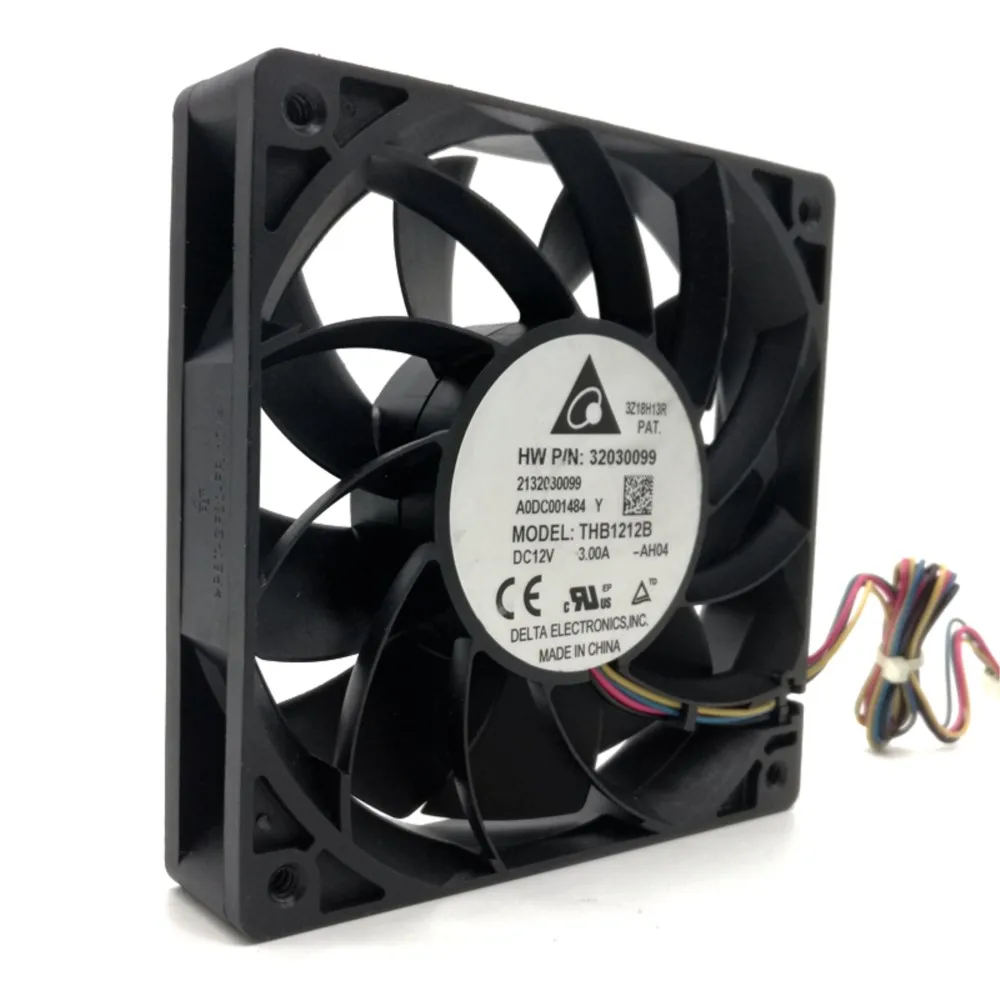 

12cm High Speed Fan for Delta THB1212B 120mm 12V 3A Cooling Fan, 4-Wire, Dual Ball Bearing, Airflow