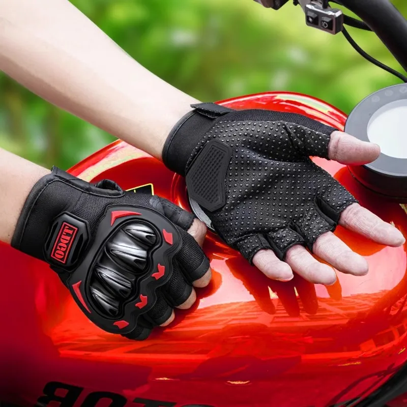 Motorcycle riding gloves summer half-fingered knight motorcycle cross-country electric vehicle breathable protective gloves