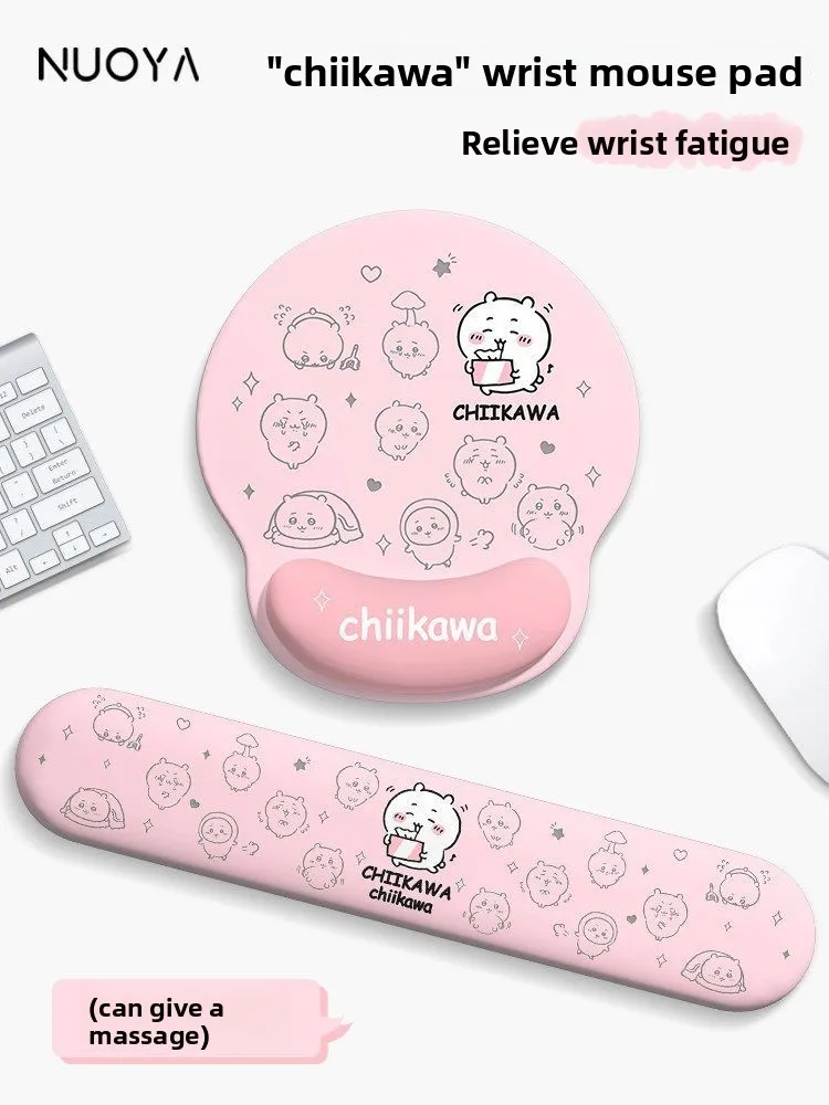 Chiikawa Wrist Rest Mouse Pad High‑Appearance Keyboard Wrist Support Desk Mat For Men Women Office Computer Desktop Accessory view 3