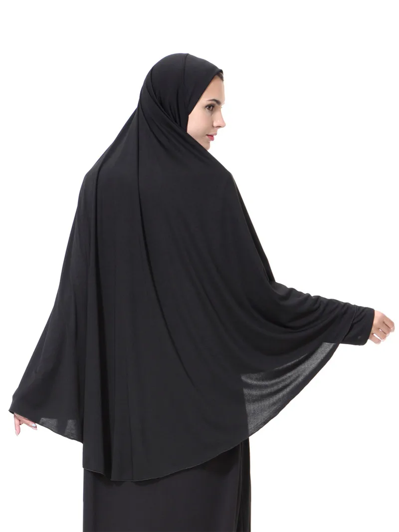 Muzułmańska pani długi hidżab arabski modlitwa okładka Headscraf One Piece Khimar islamskie kobiety kultu szale dubaj turcja malezja Chador