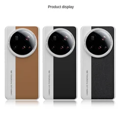 For Xiaomi Mi 15 Ultra Case Fashion Hard PC+PU Leather Camera Lens Protective Back Cover Case For Xiaomi Mi 15 14 13 Ultra Shell