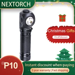 Nextorch P10, torcia tattica con sorgenti luminose multiple, 1400 lumen 90 gradi ad angolo retto