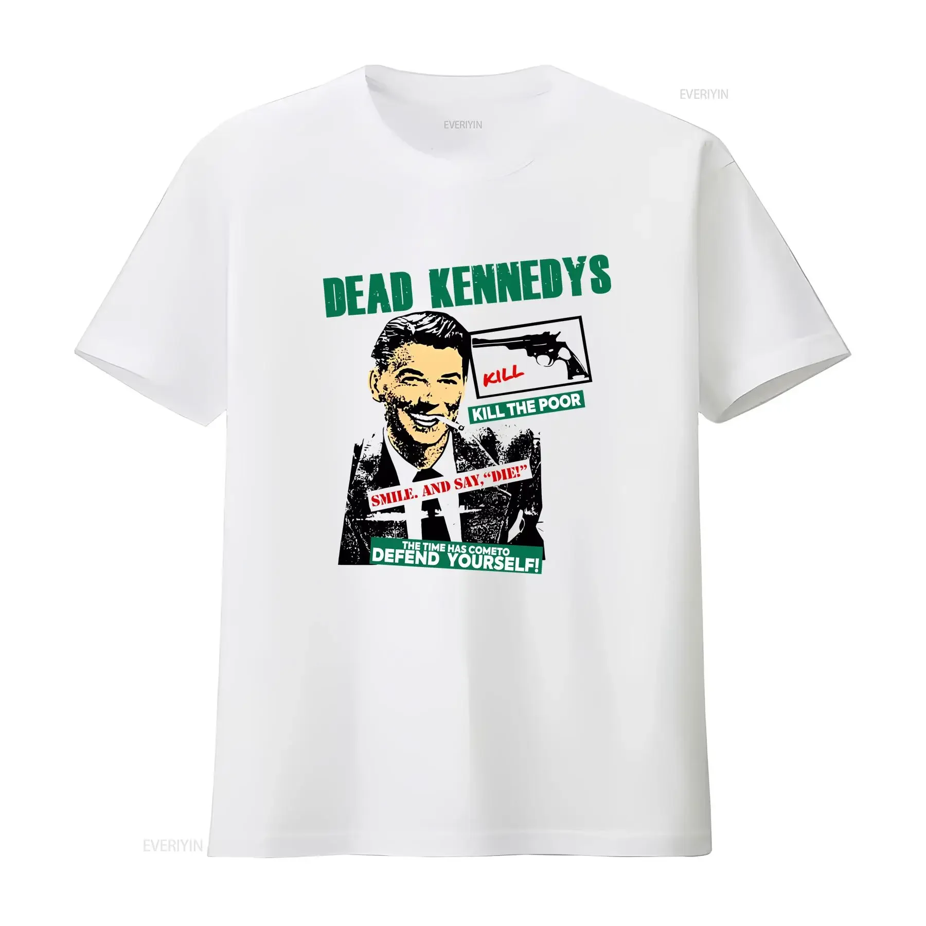 

1980s Dead Kennedys Kill The Poor New White T Shirt Rock Band vintage Washed Slightly Comfortable Stylish Stretched