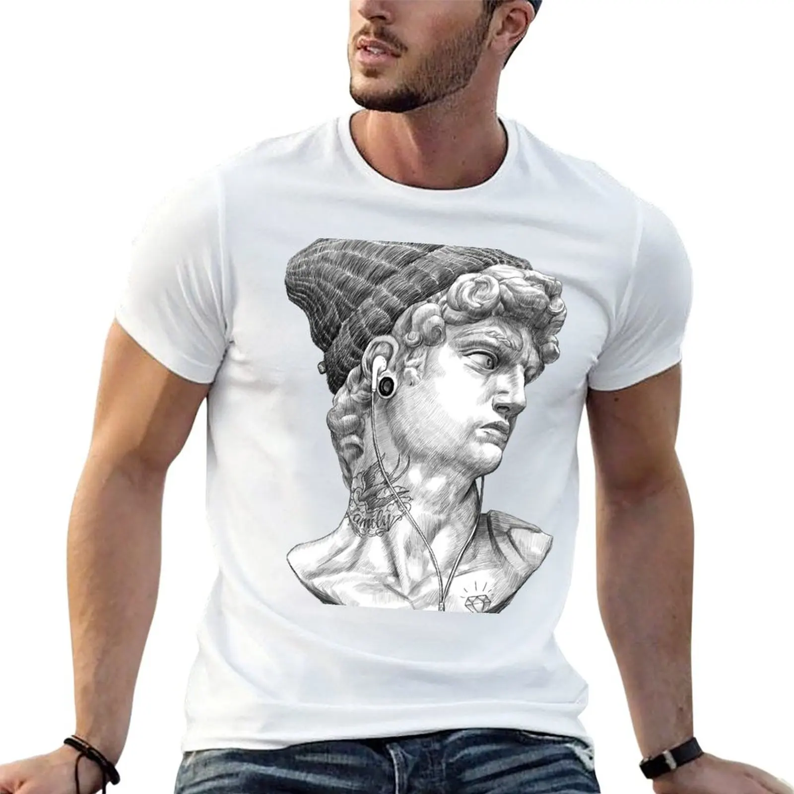 

David T-Shirt cotton tshirt 100% graphic t shirts for man funny t shirts cotton T-shirt