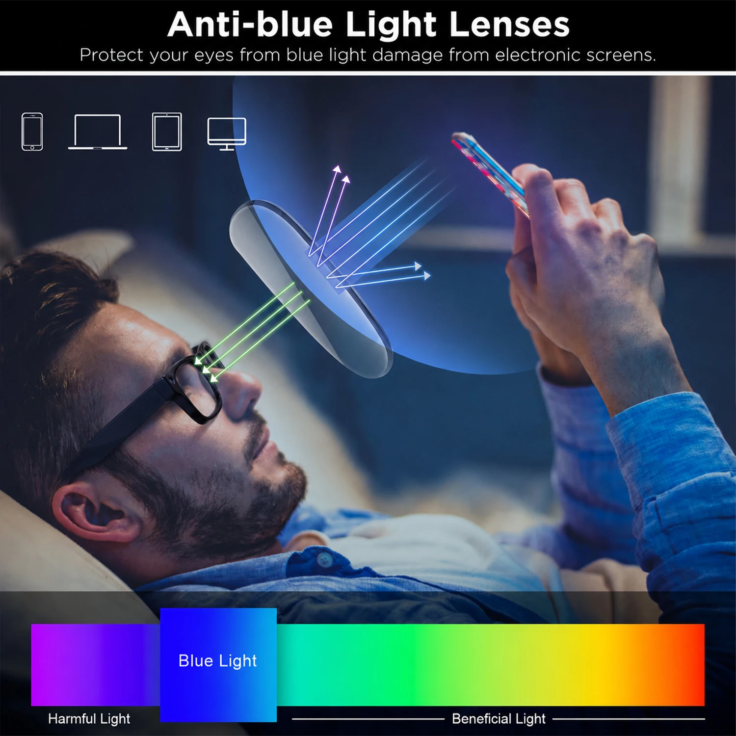 Soczewki zamiennikowe do okularów Meta Fury – soczewki antyrefleksyjne, fotochromowe i polaryzacyjne do okularów FURY 51 mm AI Smart Glasses. — zdjęcie produktu 2