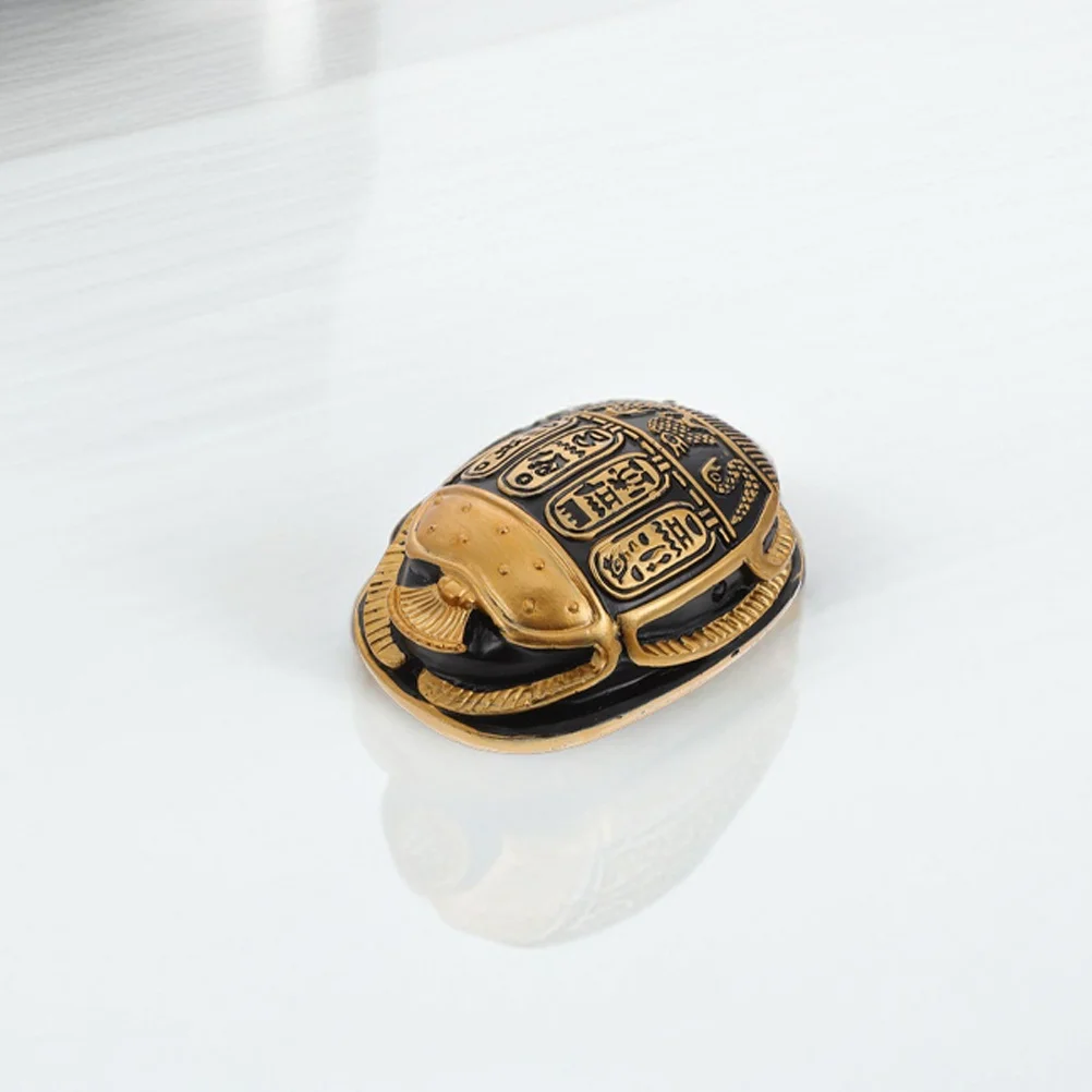 

2Pcs Egyptian Scarab Beetle Ornament Ancient Egypt Decor Resin Home Office Car Figure Egyptian Figures