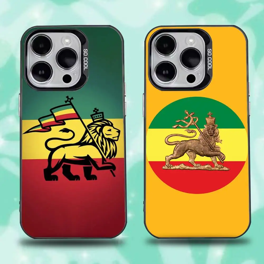 

Rastafari Lion Logo Phone Case For iPhone 16,15,14,13,12,11,Pro,Max,Plus,Mini,XS,SE Anti Fall Black Matte Hard Bumper