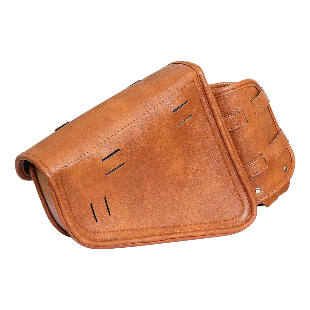 

Waterproof Motorcycle Swingarm Bag Leather Side Bags with Disassembly Brackets for Softail Dyna Low Rider Models