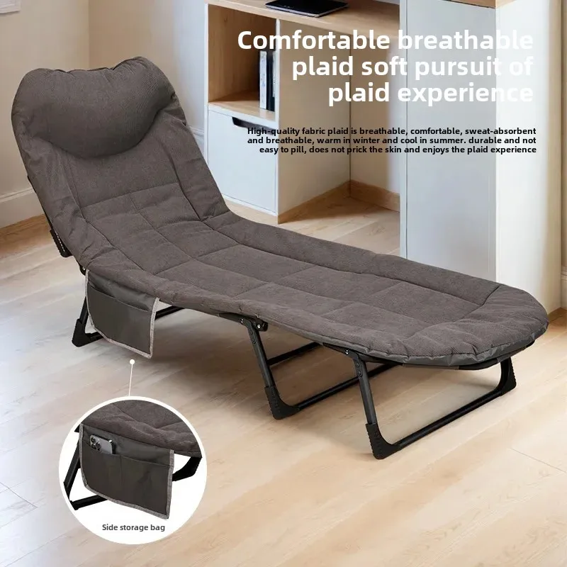 Reinforced Mattress Integrated Folding Bed Single Sofa Bed Office Nap Escort Simple Household Convenient Small Size Bed