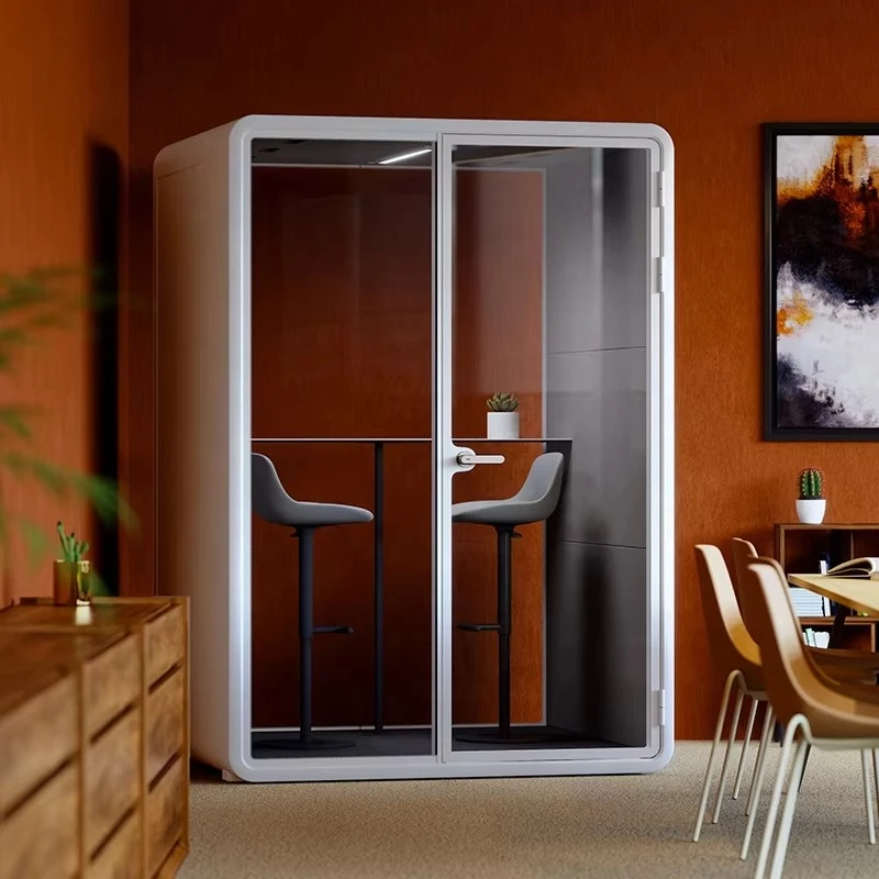 SpaceUnited Wholesale Office Furniture Aluminum Alloy Frame Commercial Office Phone Booths Mobile Acoustic Conference Pods