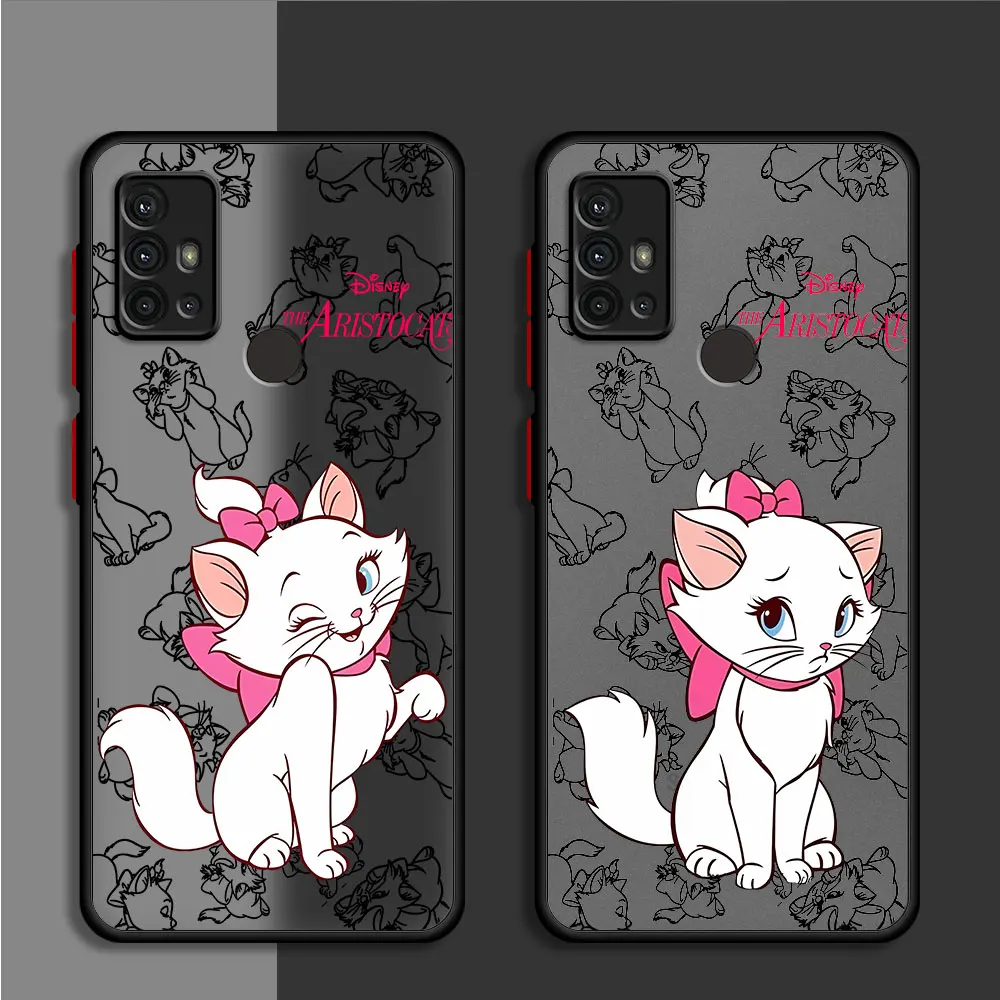 Disney Mary Cat Phone Case for Samsung Galaxy A12 A22 A32 5G A52 A72 A71 A51 A13 A31 A24 A21s 4G Matte Cover