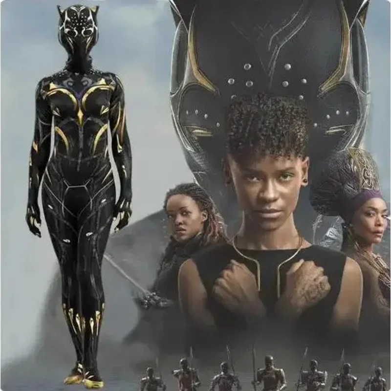 Black Panther Wakanda Forever superhero Black Panther Shuri cosplay costume jumpsuit bodysuit Halloween costume for women