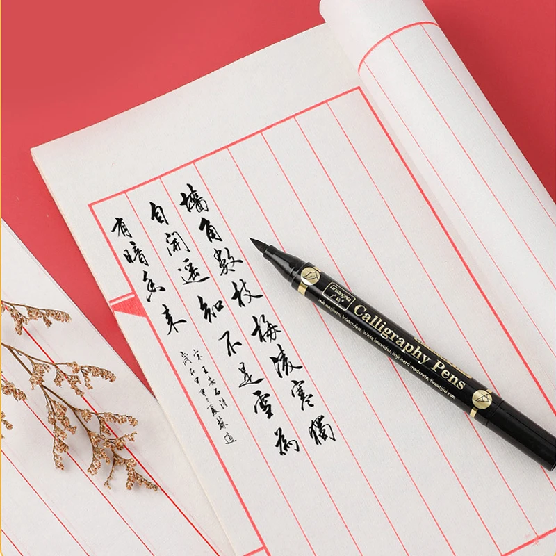 Imagem -05 - Marcadores de Caligrafia de Cabeça Dupla Canetas Pincel com Letras Manuais Chinesas Estilos Marcadores de Arte para Desenho Mangá Materiais de Papelaria