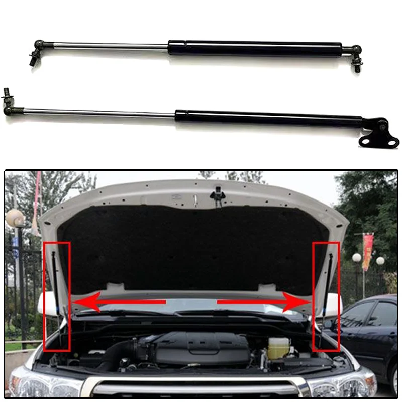 1Pc Front Engine Bonnet Hood Gas Shock Lift Strut Bars Support Rod Fit For Toyota Land Cruiser Prado LC80 LC150 LC120 LC200