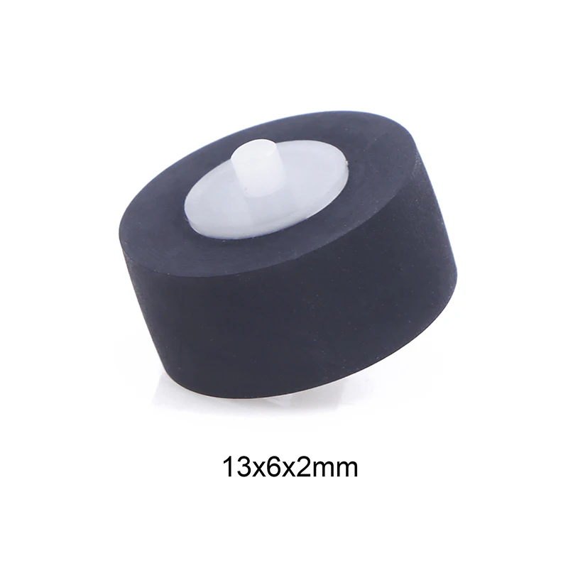 Hot Sale 1Pc 13x6x2mm With Axial Rubber Pinch Roller Belt Wheel For Cassette Movement Tape Recorder Radio Audio Accessories