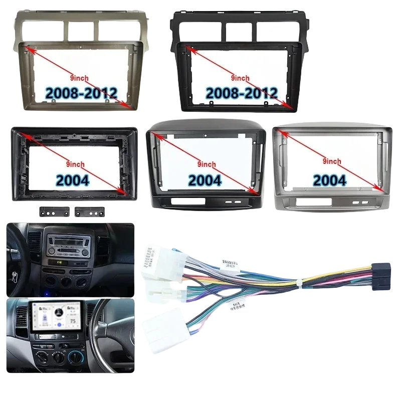 

Для TOYOTA 2004 VIOS GEELY MK 9 дюймов автомобильный радиоприемник Android стерео аудио экран мультимедийный видеоплеер навигационный кабель жгут рамки